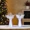 Glitzhome® 10.75" Christmas Lighted Acrylic Color Changing Tabletop Angel Figurine Set